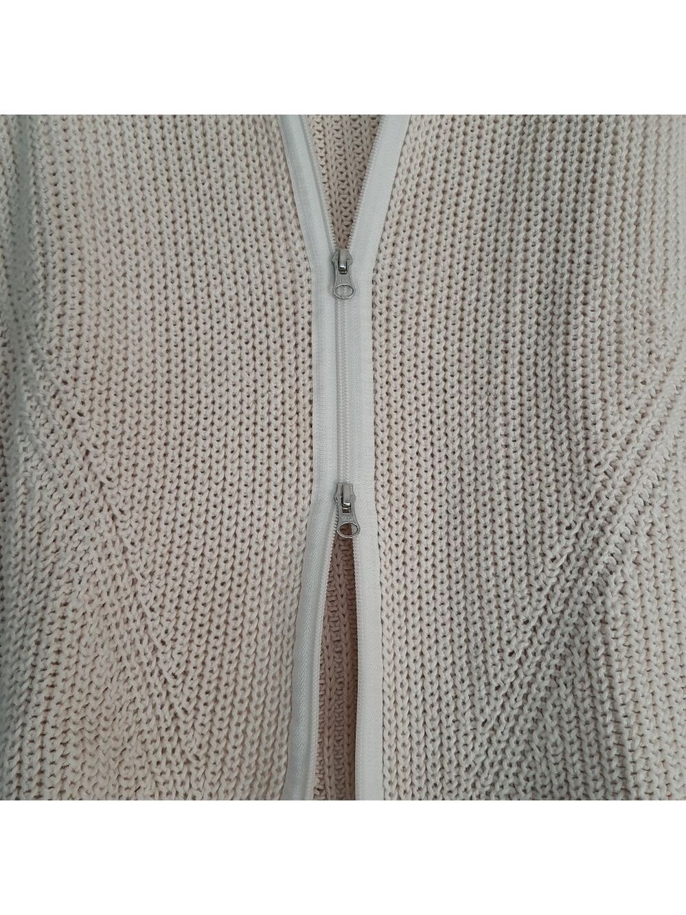 Pure Handknit Katherine Sweater Poncho Womens S/M Cream SS Oversized - Picture 11 of 14